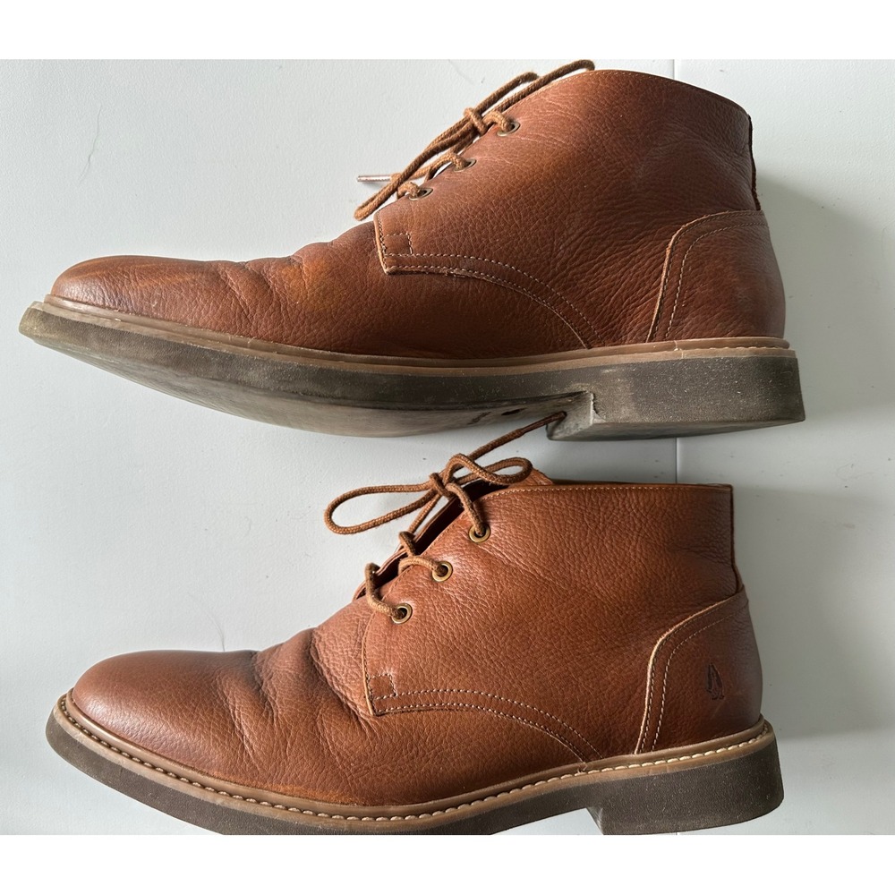 Hush Puppies Men Brown Leather Chukka Boots Bounce HM02154-211 Size 12